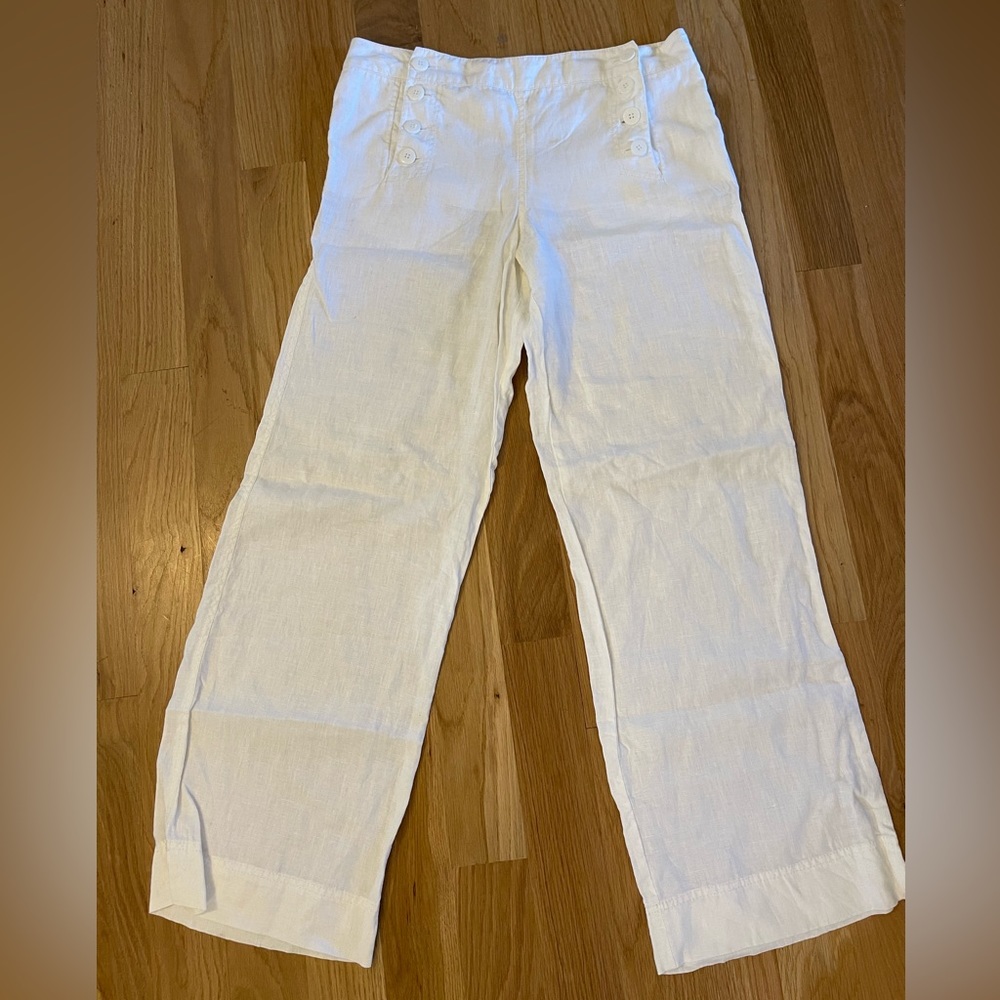 Chelsea & Violet White Linen Pants For Women